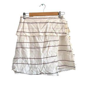 ZULU & ZEPHYR FLOWY BEACHY CREAM STRAPLESS STRIPED BOHO TOP WOMENS SIZE XS